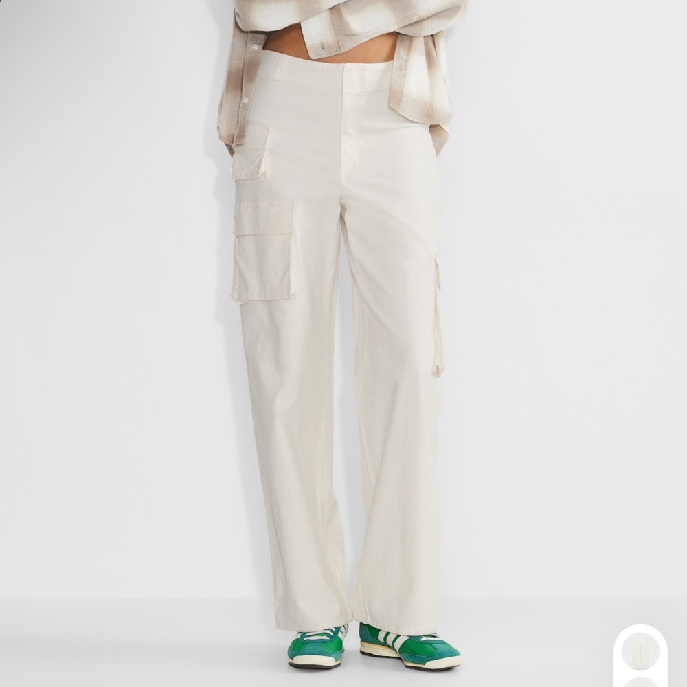 Like new Aritzia tna picture Cream Cargo Wide-Leg Pants